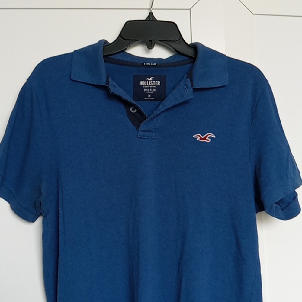 Hollister Blue Polo Size M EUC